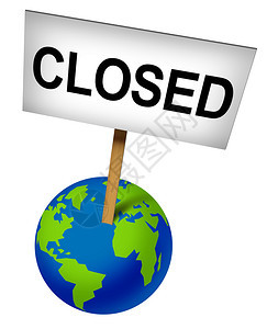 取消全球事件和国际关闭因为冠状和世界商业因恐惧或经济危机关闭图片