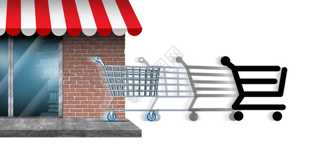 网路商业购物或互联网商业变化向上购买转三维插图的销售图片