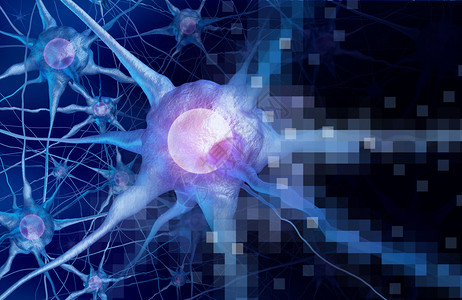 数字神经学大脑智能概念作为人工智能或虚拟现实技术作为三维推介图片