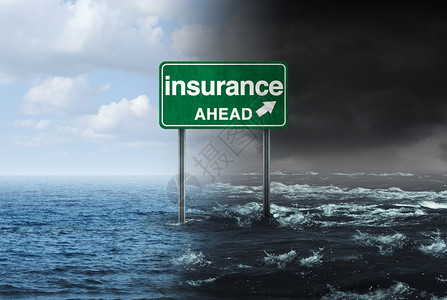 金保险具有3个插图要素的自然变形损失保险背景