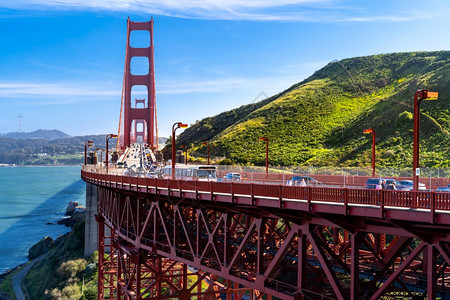 金门桥在西太平洋海岸是美国标志旅行目的地和城市景色图片
