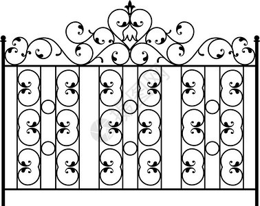 栏杆装饰插画