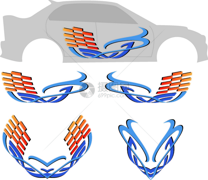 汽车车身图形图案图片
