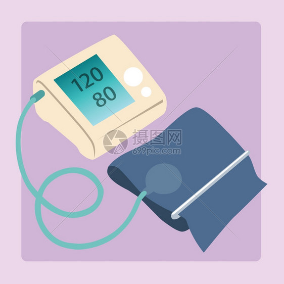 一个刚被用过的血压计测量图片