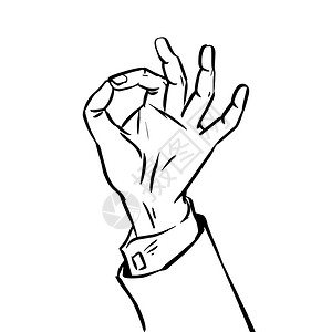 素描手掌握东西手势素描成功手势好图形语素描成功势插画