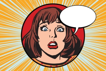 受到惊吓的女孩