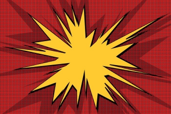 流行艺术爆炸背景矢量图