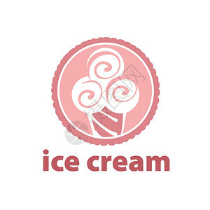 矢量冰淇淋标识背景图片