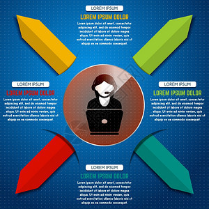 用户支持含有多彩箭头和影子效果的用户信息设计模板网站横幅演示文稿传单海报动作设计矢量说明的设计元素图片