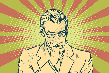 思想者卡通图片