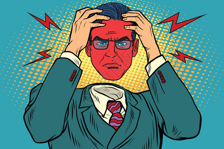 插画  |                         流行艺术抽象概念愤怒