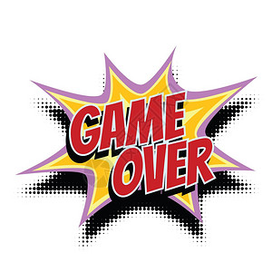 用户漫画gameover漫画风标语插画