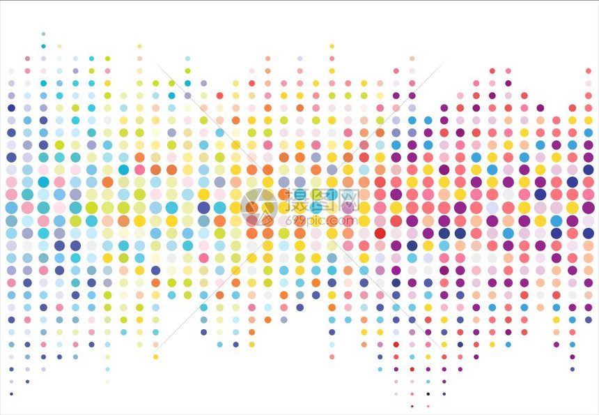 抽象多彩半色调纹理图案模式矢量图片