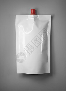 白色塑料袋起立圆包装上角纸盖图片