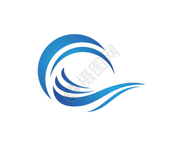 问ing水浪标志模板矢量说明设计插画