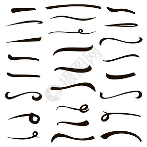 下划线提示器下划线重要信息上划线手插画