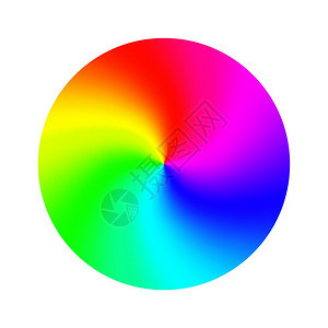 色轮向量抽象的多彩虹圆圈孤立的插图rgb彩色轮矢量圆形经典色盘孤立插图图片