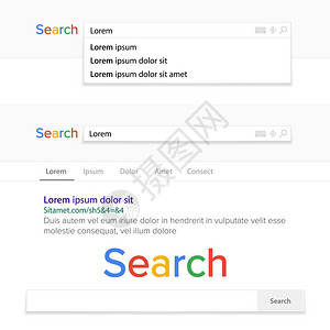 查找列字段矢量搜索引擎浏览器窗口模板弹出列表搜索结果uix设计和网站的元素搜索栏字段矢量搜索引擎浏览器窗口模板弹出列表ui设计元图片