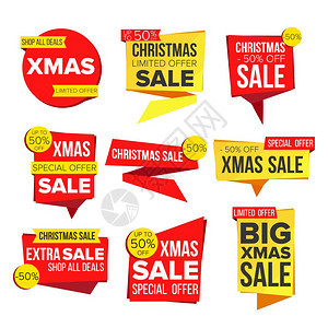 圣诞节促销销售标签背景图片