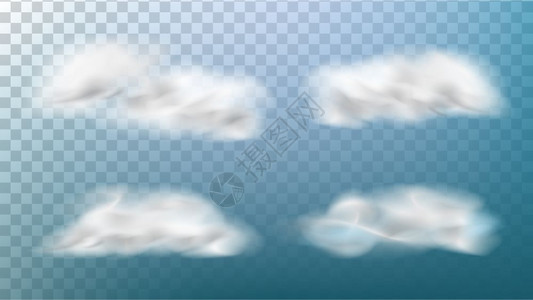 透明背景云矢量图图片