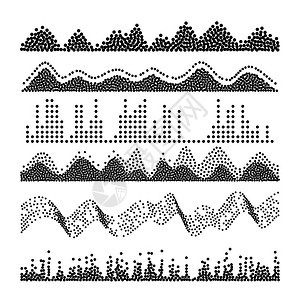 声音波矢量典型的旋律音波来自均衡器插图声音波矢量脉冲抽象数字频率轨迹等量显示图片