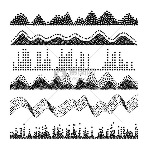 声音波矢量典型的旋律音波来自均衡器插图声音波矢量脉冲抽象数字频率轨迹等量显示图片