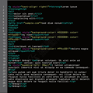 html简单代码矢量开发者视图中多彩的抽象程序标记彩色源代码脚本的浅色语法屏幕黑色背景简单代码矢量开发者视图中的彩色抽象程序标记图片