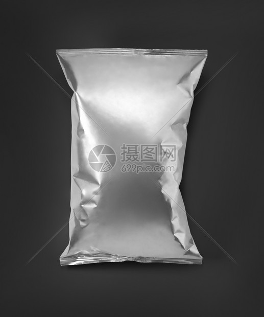 清洁包装铝用制成的食品包装净设计图片