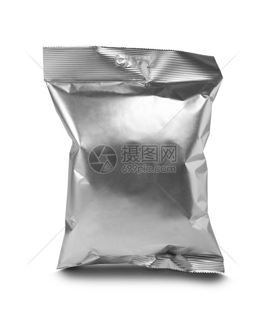 清洁包装铝用制成的食品包装净设计图片