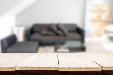 空木制桌和房间室内装饰背景产品配对显示窗口背景图片