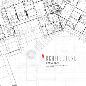 建筑概念规划矢量插图背景图片