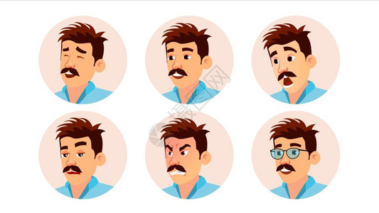 男人情绪表情插图图片