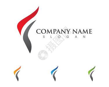 英文字母f的变形插画