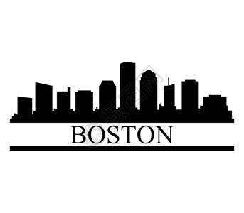 波士顿建筑剪影图片