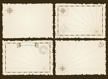 海盗邀请方以往的空海盗邀请方矢量反向卡模板以海洋风格盗邀请方的空海盗方矢量反向卡模板以海洋风格带框架的纸牌党派航海空白的盗邀请卡图片
