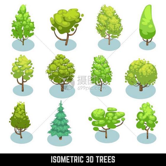 单个树木元素素材图片