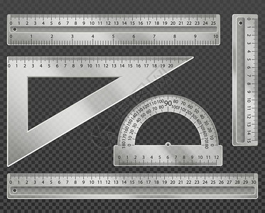 测标尺三角和减量器测量工具图片