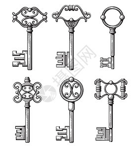 复古钥匙图片