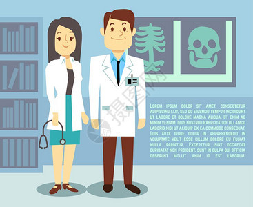 医生和医院护士矢量保健医学概念背景图片