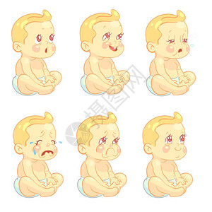 六种婴儿情绪图片