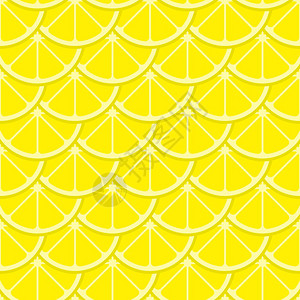 矢量柠檬切片无缝图案背景图片