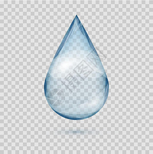 透明水滴矢量素材图片