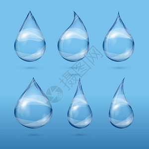 透明水滴矢量素材背景图片素材