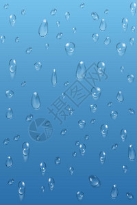 透明水滴矢量素材背景图片