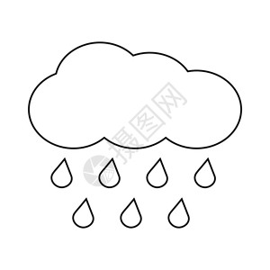下雨的云矢量插画图片素材