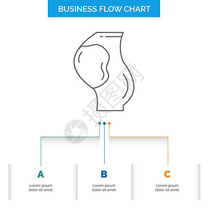 3个步骤的胎儿商业流程图设计图片