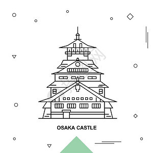 乌萨卡城堡黑色线稿插图图片