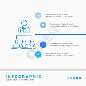 网站和演示的团队组织体公司信息图表模板图片