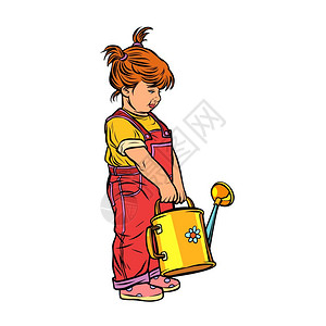 提着花篮的女孩插画_提着花篮的女孩卡通_提着花篮的女孩插图_手绘_板