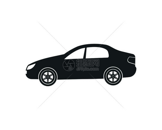 黑色小汽车的设计图图片